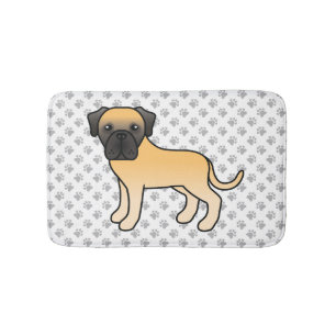 Tapis De Bain Mastiff Anglais Fauve Chien de Dessin Animé Mignon