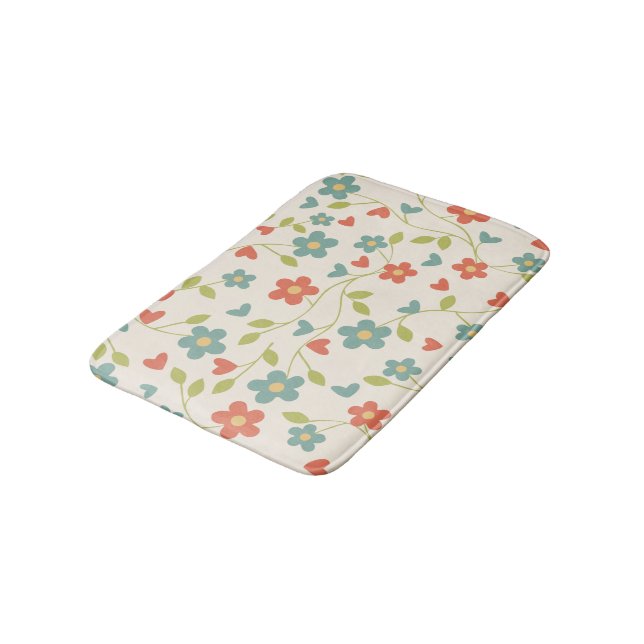 Tapis De Bain Mat à bain floral (Angle)