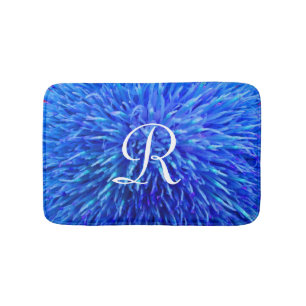 Tapis De Bain Mat-Bain-Bain-Bain-Bain-Plush Abstrait Bleu