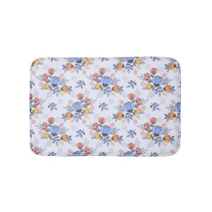 Tapis De Bain Mat de bain à bulles de fleurs dessinées à la main