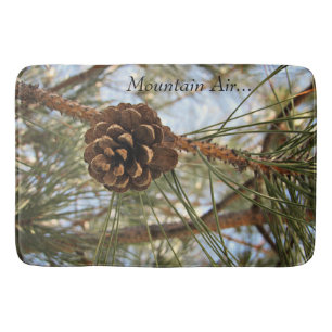 Tapis De Bain Mat de bain à cône de pin de montagne - Grand