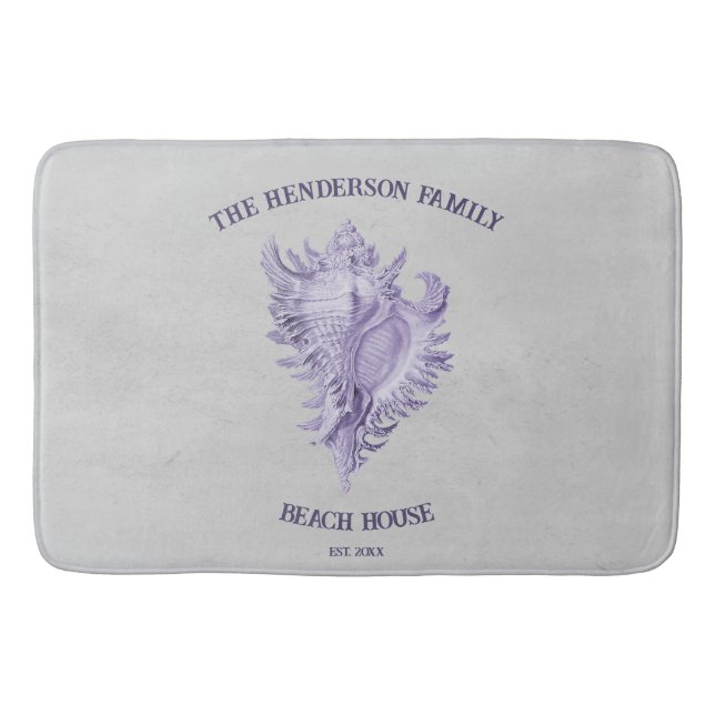 Tapis De Bain Mat de bain à coque conique pourpre (Devant)