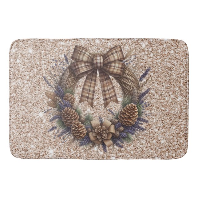 Tapis De Bain Mat de bain à couronne de pin (Devant)