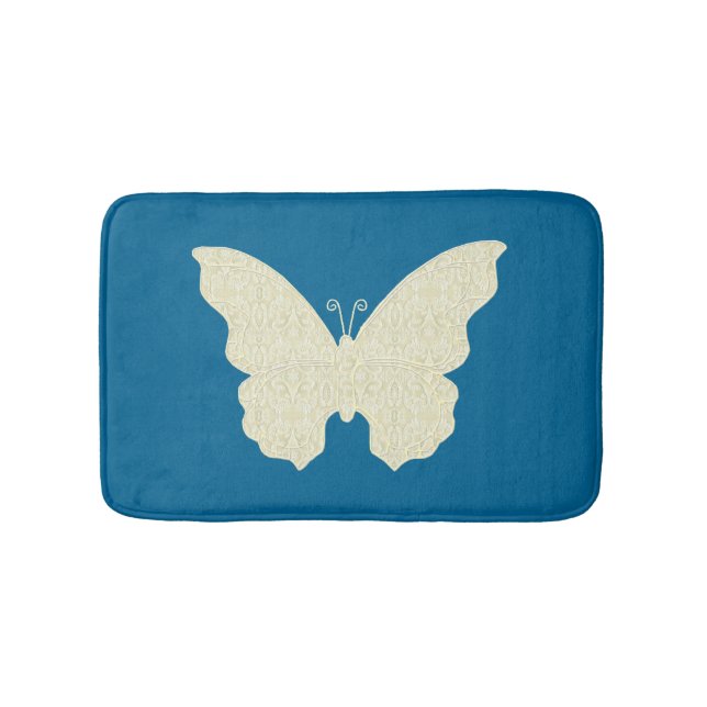 Tapis De Bain Mat de bain à papillon dentelle (Devant)