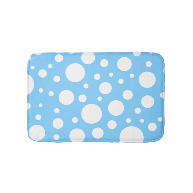 Tapis De Bain Mat de bain à points bleus (Devant)
