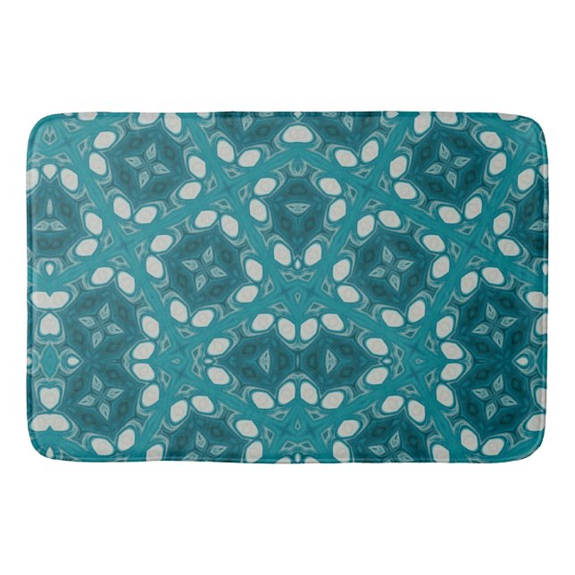 Tapis De Bain Mat de bain Abstrait bleu (Devant)
