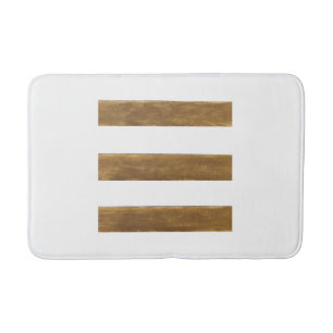 Tapis De Bain Mat de bain blanc avec des traces d'or