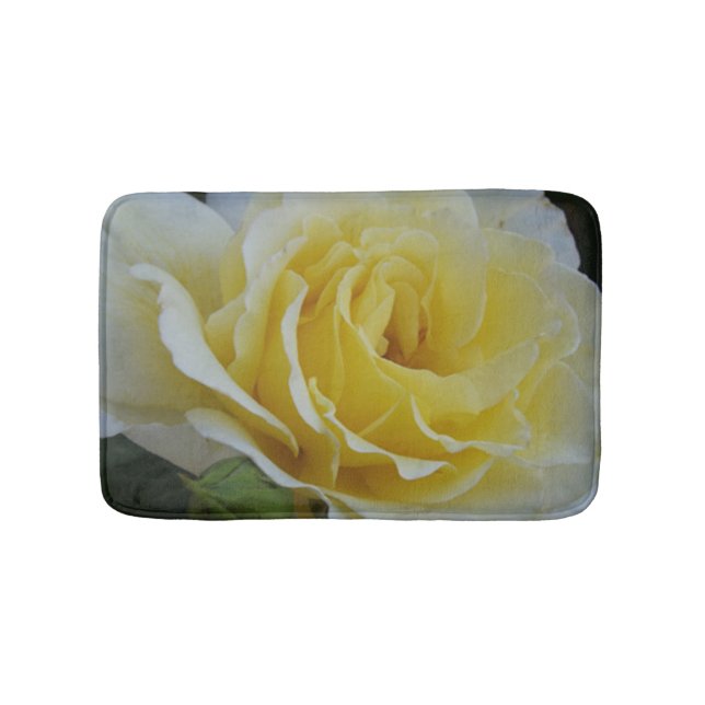 Tapis De Bain Mat de bain blanc et jaune rose (Devant)