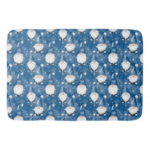 Tapis De Bain Mat de bain bleu neige de Noël