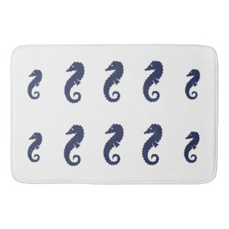 Tapis De Bain Mat de bain - Chevaux de mer (bleu marine)
