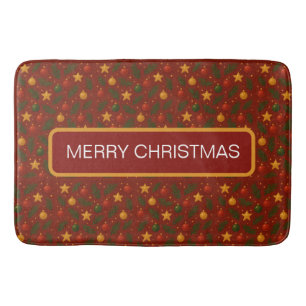 Tapis De Bain Mat de bain classique rouge de Noël - Festive Holi