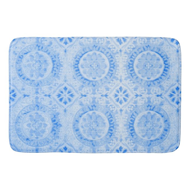 Tapis De Bain Mat de bain Damas bleu (Devant)