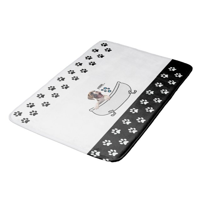 Tapis De Bain Mat de bain de chien de boxe amusant (Angle)