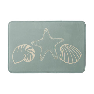 Tapis De Bain Mat de bain de coques vert mer