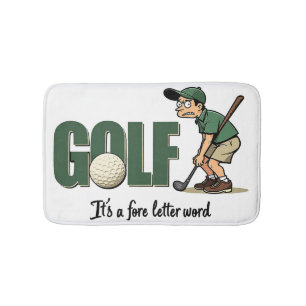 Tapis De Bain Mat De Bain De Golf Branché Avec Citation Amusante