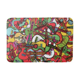 Tapis De Bain Mat de bain de la fête de guitare