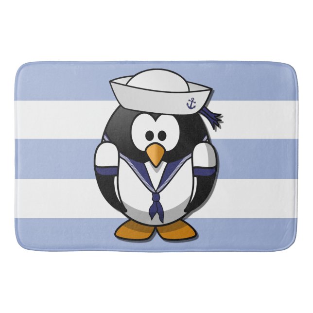Tapis De Bain Mat de bain de pingouin nautique (Devant)