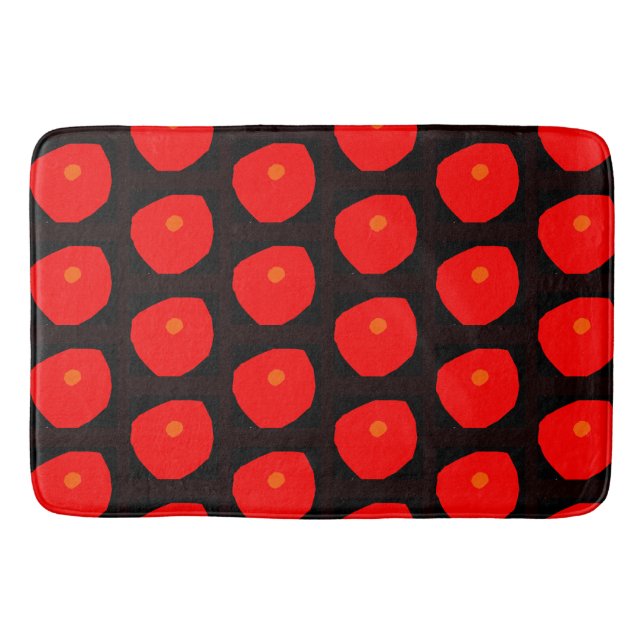 Tapis De Bain Mat de bain des anémones rouges (Devant)