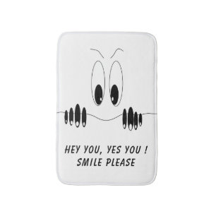 Tapis De Bain Mat de bain drôle avec yeux de curiosité - Smile