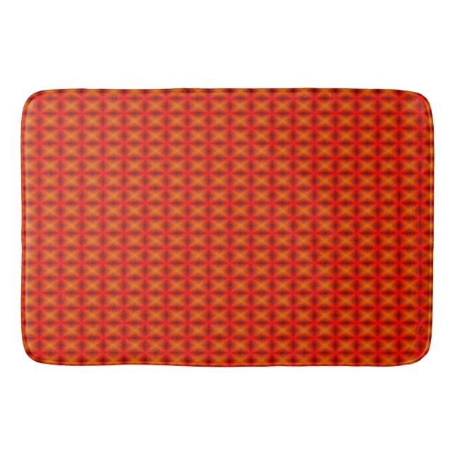 Tapis De Bain Mat de bain en maille géométrique orange (Devant)