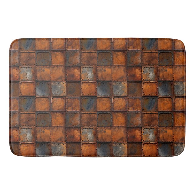 Tapis De Bain Mat de bain en métal rouillé (Devant)