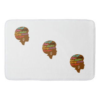 Tapis De Bain Mat de bain femme afro
