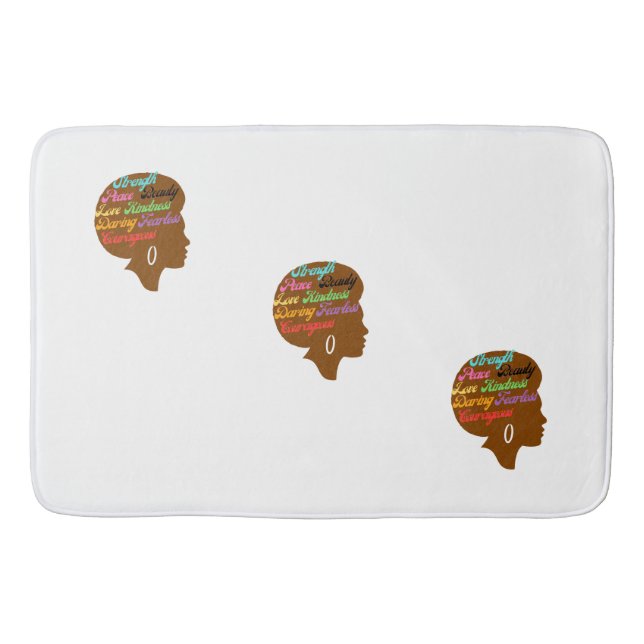Tapis De Bain Mat de bain femme afro (Devant)