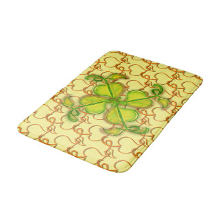 Tapis De Bain Mat de bain - Feuilles ivoiriens sur Jaune