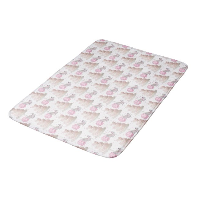 Tapis De Bain Mat de bain mariage au gâteau (Angle)