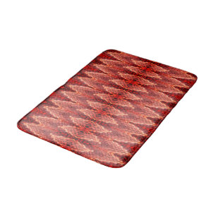 Tapis De Bain Mat de bain - Motif tissé dans les tons rouges