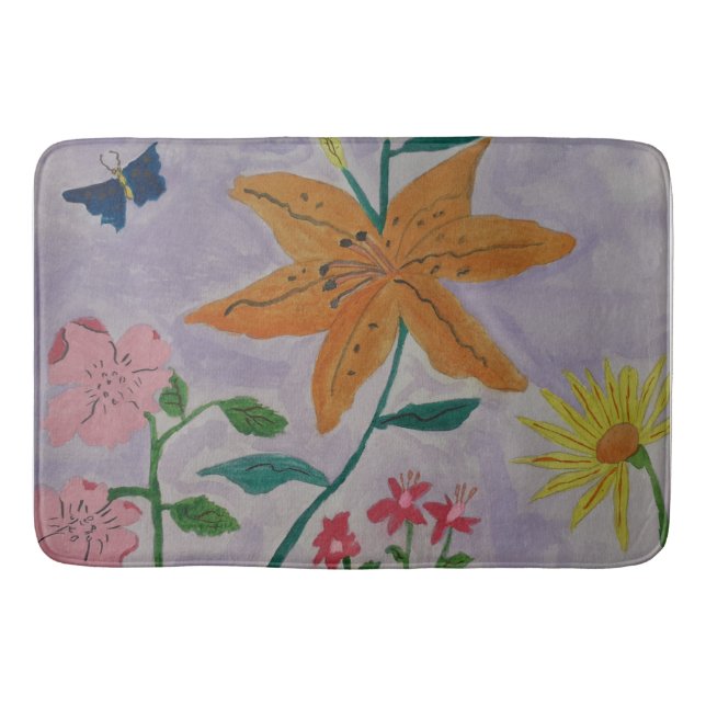 Tapis De Bain Mat de bain orange Lily (Devant)