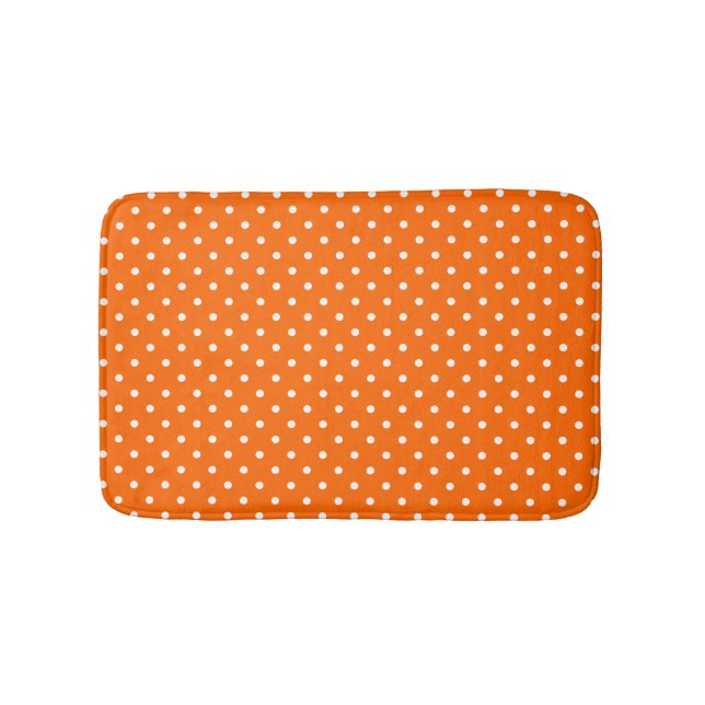 Tapis De Bain Mat de bain Pois orange (Devant)