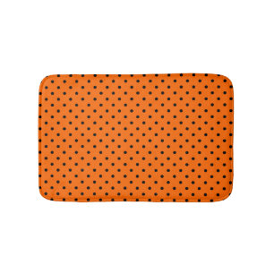 Tapis De Bain Mat de bain Pois orange/noir