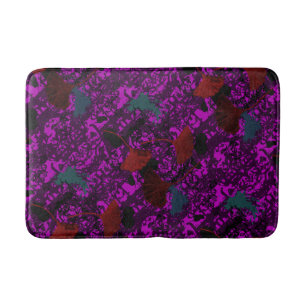 Tapis De Bain Mat de bain pourpre Ginkgo Grunge