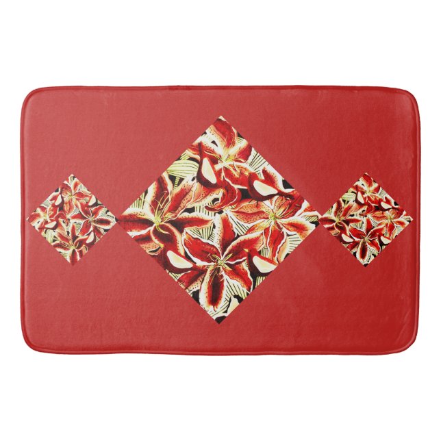 Tapis De Bain Mat de bain Red Lilies (Devant)