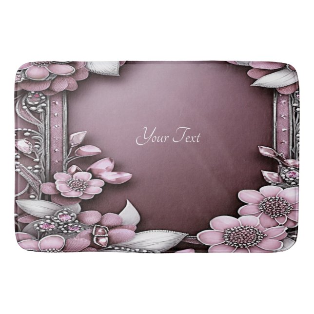 Tapis De Bain Mat de bain rose (Devant)