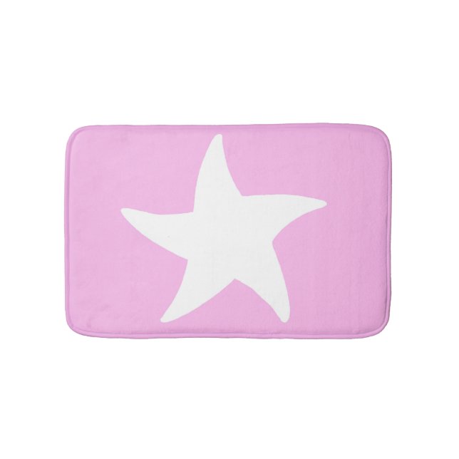 Tapis De Bain Mat de bain rose étoile (Devant)