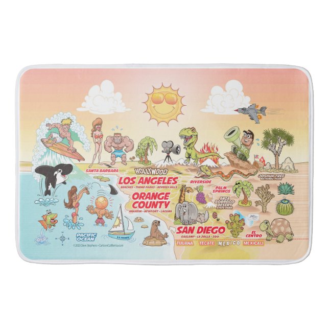 Tapis De Bain Mat de bain SoCal ensoleillé (Devant)