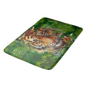 Tapis De Bain Mat de bain Tiger Jungle Tigre coloré