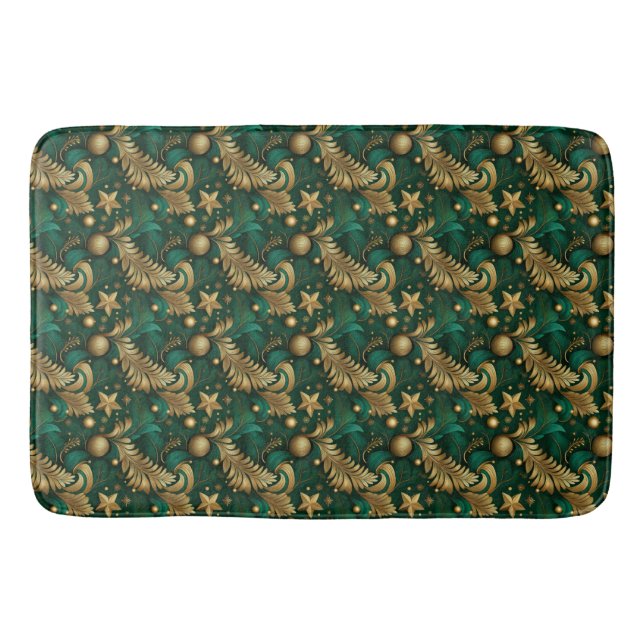 Tapis De Bain Mat de bain vert et or (Devant)