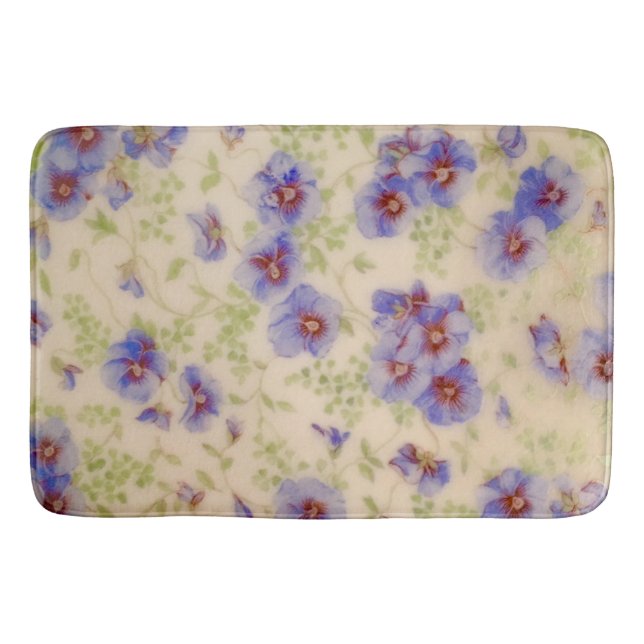 Tapis De Bain Mat de bain violet fleur sauvage (Devant)