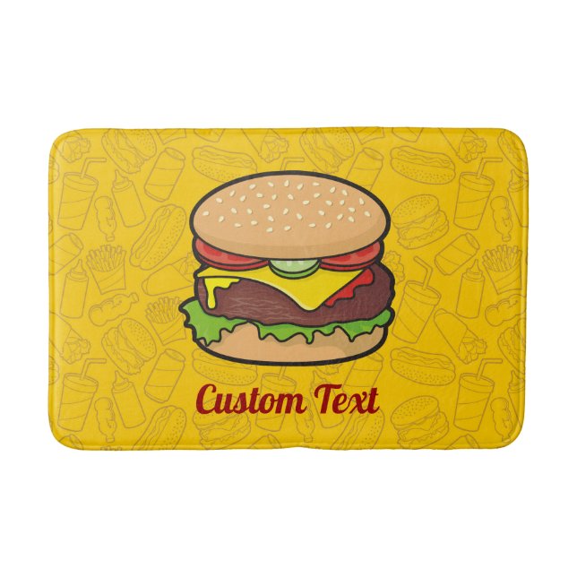Tapis De Bain Mat de salle de bain Cheeseburger (Devant)