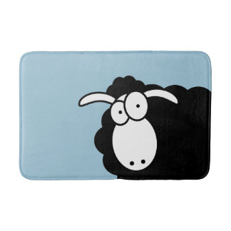 Tapis De Bain Mat noir de bain de mouton