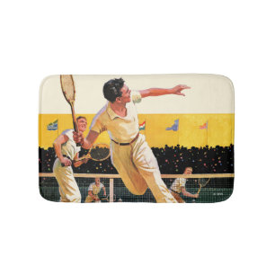 Tapis De Bain Match de tennis de doubles