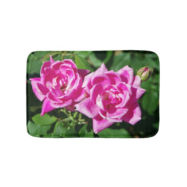 Tapis De Bain Matelas de bain à deux roses roses (Devant)