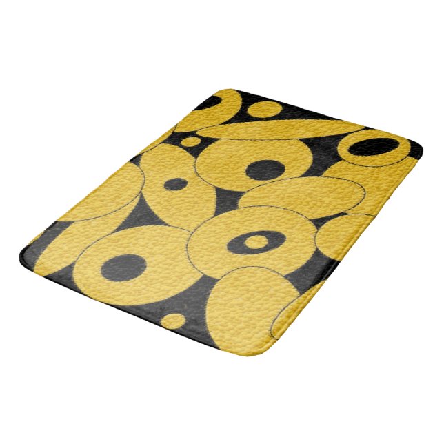 Tapis De Bain Matelas de bain Black and Gold Buble Orbs (Angle)