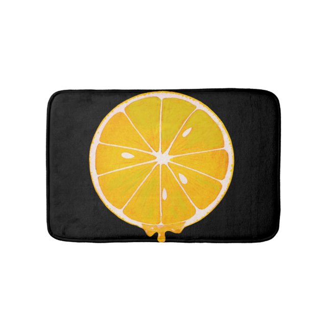 Tapis De Bain Matelas jaune clair au citron (Devant)