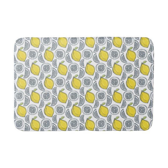 Tapis De Bain Matelas Motif citron (Devant)