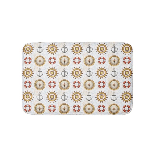 Tapis De Bain Matelas Motif nautique (Devant)