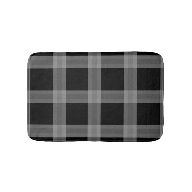 Tapis De Bain Matelas Motif Noir Et Gris (Devant)
